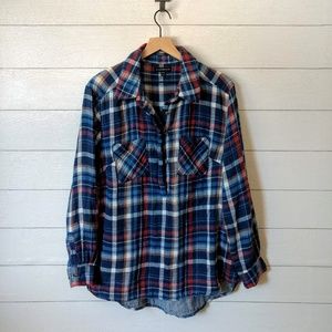Lane Bryant Plaid Flannel Tunic Top 14/16